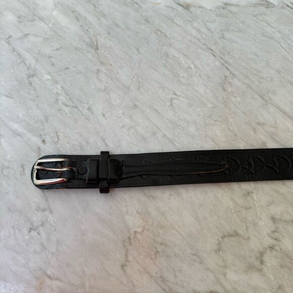 Frontier Belt Co. VTG by Vogel of Texas Leather Belt Sz 36 Top Grain Steer Hide - Picture 4 of 8